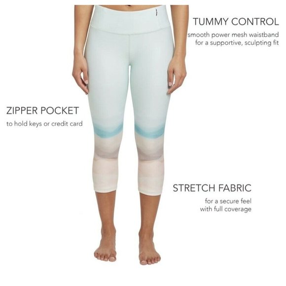 CALIA Carrie Underwood‎ Essential Tight Fit Capri Landscape Mint Green Womens S - Picture 4 of 10